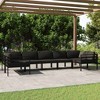 vidaXL Patio Lounge Set Outdoor Sectional Sofa Set Table Aluminum Anthracite - 2 of 4