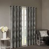 Kumasinova Ogee Knitted Jacquard Curtain Panel,Total Blackout Curtains with Foamback,Noise Reducing,Curtains for Living Room,Bedroom - 2 of 4