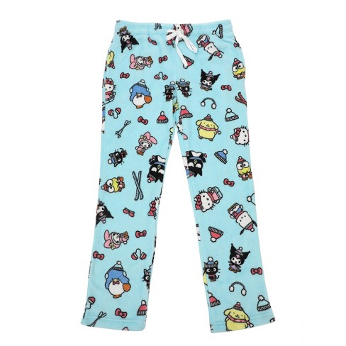 Hello Kitty & Friends Characters All-Over Print Women’s Light Blue Sleep Pajama Pants - image 1 of 3