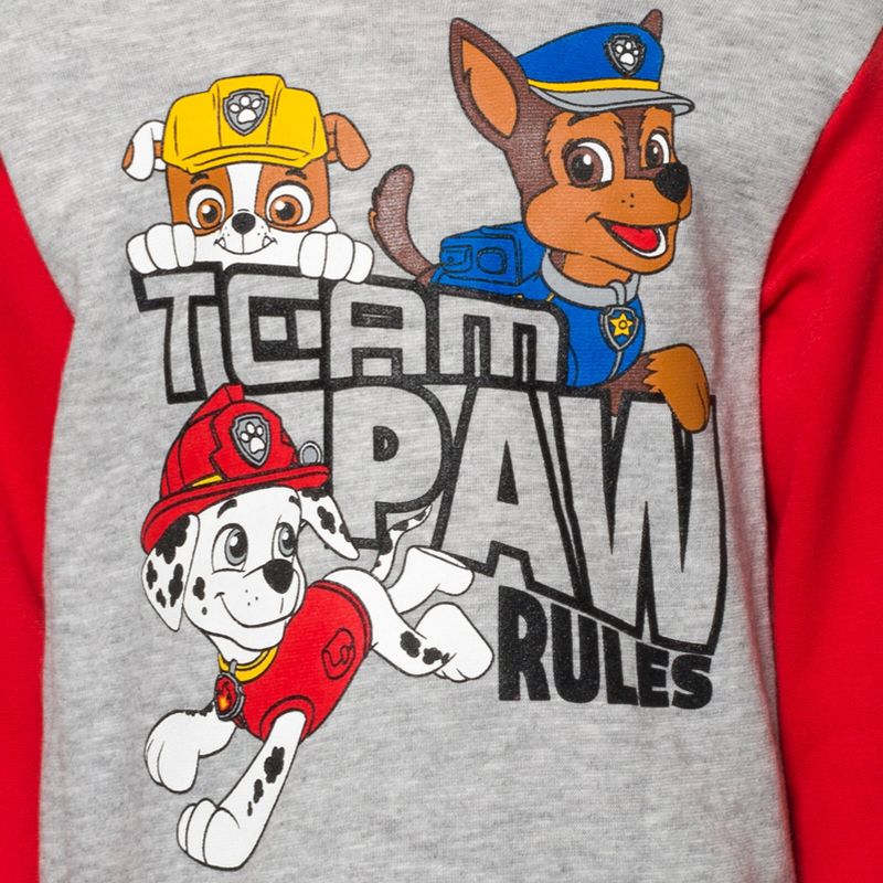 Paw Patrol Rubble Marshall Chase Fleece Pullover Hoodie and Pants Outfit Set Little Kid to Big Kid, 3 of 8
