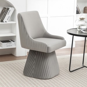 SEYNAR Modern Velvet 360 Degree Swivel Armless Dining chair - 1 of 4