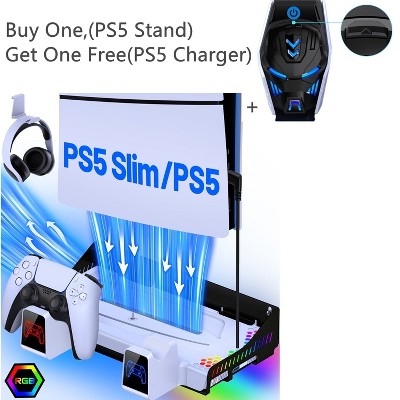 Beboncool PS5 Cooling Stand with Fast Dual Controller Charger & Built In Fans