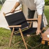 VisioGear Outdoor Folding Beach Chair, Imitation Wood Grain Spray Paint Camping Chair, Black, 21.57"*21.57"*24" - 2 of 4