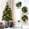 Yaheetech 2Ft/3Ft Pre-Lit Outdoor Pathway Christmas Trees, Set of 2 - 4 of 4