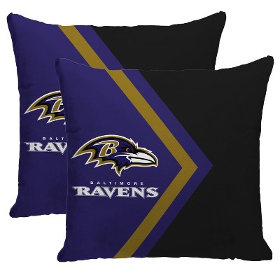 NFL Baltimore Ravens Side Arrow Poly Span Throw Pillow - 2pk