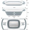 Qimh Collapsible Colander | Over The Sink Silicone Kitchen Strainers and Colanders with Extendable Handles - 3 of 4