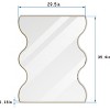 30" x 35" Rectangular Metal Framed Mirror with 2 Wavy Sides, Decorative Wall Mirror for Bathroom, Living Room, Bedroom 4Q-ModernLuxe - 3 of 4