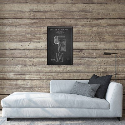 Toilet Paper Charcoal Patent Blueprint Canvas Wall Art