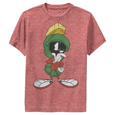 Boy's Looney Tunes Marvin The Martian Thinking Performance Tee - Red ...