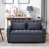 NicBex 2 Seater Loveseat Sofa Modern Convertible Pull-Out Sofa Bed with 3 USB Ports & 2 Side Pockets for Bedroom,Living Room,Blue - 2 of 4