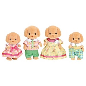 Calico Critters Toy Poodle Family, Set of 4 Collectible Doll Figures - 1 of 4