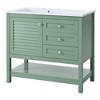 VYNXARIA 36'' Bathroom Vanity with Undermount Sink - Stylish Green Free Standing Cabinet - 4 of 4