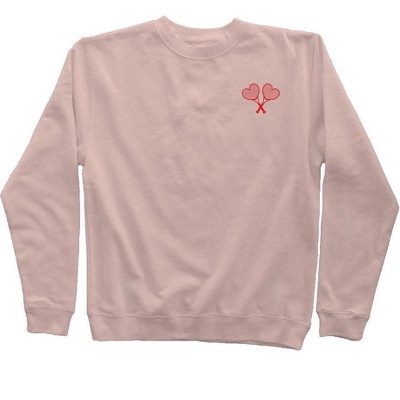 Love All Tennis Women's Pink Pigment Dyed Crew Neck Sweatshirt