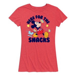 Women's - Disney - Here For The Snacks Short Sleeve Graphic T-Shirt - 1 of 4