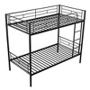 Whisen Sturdy Twin-Over-Twin Bunk Bed, Steel Frame, Full Guardrails, Sturdy Stability & Convertible to 2 Beds - 3 of 4