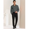 Lars Amadeus Men's Button Down Long Sleeves Casual Polka Dots Print Shirts - 3 of 4