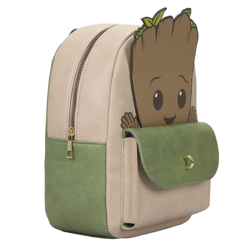 Marvel I Am Groot Baby Groot White & Green Women's Mini Backpack, 3 of 7
