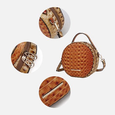 MKF Collection Round Croc-Embossed Crossbody Bag, Ynnari | MKF Collection by Mia K - Purple — фото 5