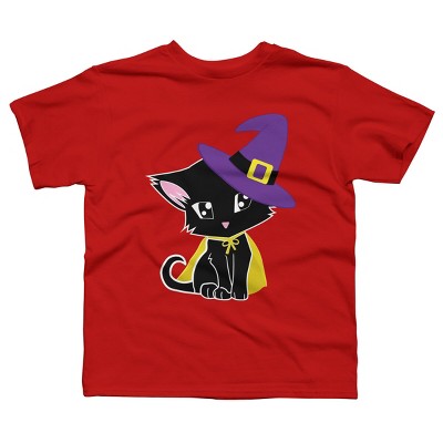 Boy's Design By Humans Halloween Cat By AdrianaOliveira T-Shirt
