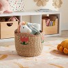 Woven Kids' Storage Basket with Flower - Pillowfort™ - 2 of 3