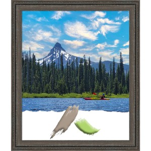 20"x24" Opening Size Upcycled Wood Picture Frame Art Brown/Gray - Amanti Art: Modern Style, Acrylic Glazing, Wall Mount - 1 of 4