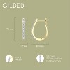 GILDED 1/4, 1/2, 1, 2 Carat Total Weight Lab-Grown Diamond Prong Set Hoop Earrings in 925 Sterling Silver & 14KT Yellow Gold Plated Silver - 4 of 4