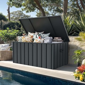 PURPLE LEAF Outdoor Deck Box Waterproof Lockable Storage Box Container with Lid Deck Organization - 1 of 4