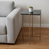 HomeRoots 21" Green and Gold Marble and Iron Drink Size Square End Table - 2 of 4