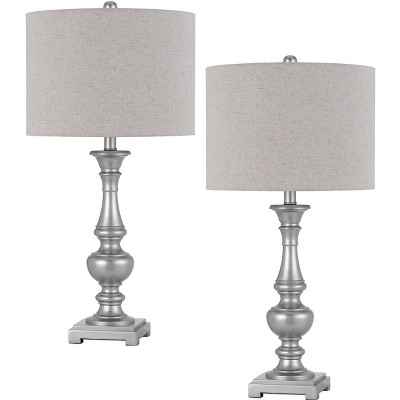 Cal Lighting BO-3095TB-2 100W Nampa Resin Table Lamp with Hardback Drum Fabric Shade (Sold As Pairs)