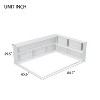 CAVINAS Full Size Wood Montessori Bed,Modern Floor Bed with L-Shaped Bookcases and Sliding Doors,Toddler Bed for Bedroom - 3 of 4