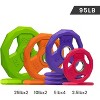 Color Weight Plate 2-Inch Rubber Coated Plate for Barbell, Solid Cast Iron Weight Plates for Strength Training, Weightlifting, Crossfit, Home Gym - 2 of 4