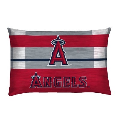 MLB Los Angeles Angels Heathered Stripe Queen Bedding Set in a Bag - 3pc — фото 3