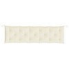 Aghana Digitals Cream Oxford Fabric Garden Bench Cushion - Weather-Resistant, Breathable, Secure - 4 of 4