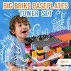 Strictly Briks Classic Big Bricks Tower Set, Rainbow Colors, 12 7.5”x3.75” Base Plates and 96 Assorted Big Bricks, 108 Pieces - 2 of 4