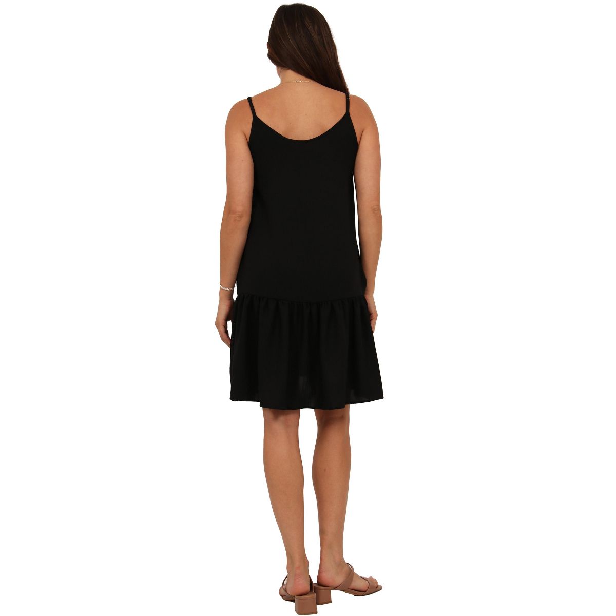 Womens Essential Scoop Neck Spaghetti Strap Pocket A Line Mini Dress - 24seven Comfort Apparel™ - thumbnail 3