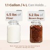 Set of 2 1.1-gallon glass jars with lids, glass jars with sealed lids, large capacity storage jars with lids. - 3 of 4