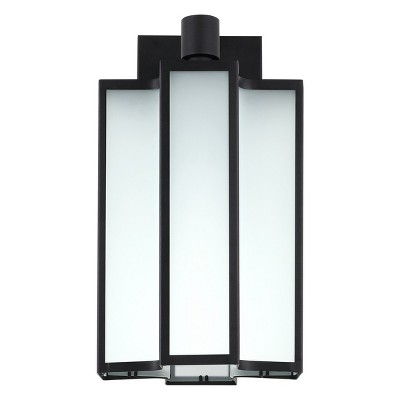 Hyla Black Metal Outdoor Wall Sconce with Clear Glass