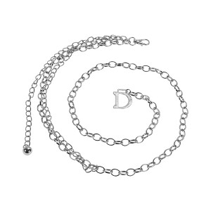 Unique Bargains D Initial Charm Adjustable Waist Belt 1 Pc - 1 of 4