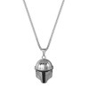 Star Wars Boba Fett Helmet Pendant Necklace, Stainless Steel, 22" Box Chain - 2 of 4