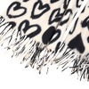 Anna-Kaci Women's Soft Heart Pattern Brushed Scarf with Fringe Tassel Ends 70.5×27.5 Inches - 3 of 4