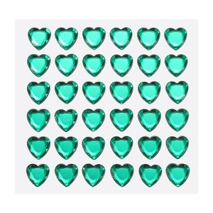 Unique Bargains Heart Shape Self Adhesive Valentine Makeup DIY Rhinestone Stickers 144 Pcs - 1 of 4