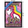 Trends International Ellie Ripberger Unicorn - Happy 9th Birthday Framed Wall Poster Prints - 3 of 4