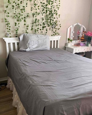 King Easy Care Fitted Sheet Light Blue Eco Melange - Room Essentials™ :  Target