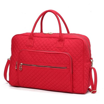 MKF Collection Jayla Solid Quilted Cotton Women’s Duffle Bag by Mia K