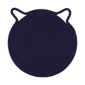 Unique Bargains Single Cat-Ear Shape Heat Resistant Trivet Mat Cotton 9.45"x9.45"x0.31" - 1 of 3