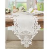 Saro Lifestyle Table Runner with Lace Border Design - 3 of 3