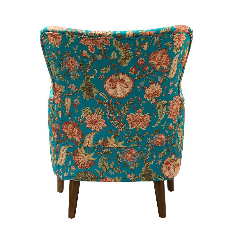 Set of 2 Nikolaus Comfy Living Room Armchair with Floral Fabric Pattern and Wingback | ARTFUL LIVING DESIGN, 5 of 11