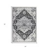 6' Gray And Dark Gray Medallion Runner Rug - 3 of 4