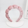 Anna-Kaci Padded Velvet Headband with Rounded Bubble Design and Soft Cushioned Texture - Pink - 3 of 4