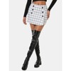 EXLURA Womens Button Bodycon Mini Skirt Sexy Night Club High Waist Elastic Y2K Fall Winter Plaid Skirts - 4 of 4